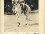 une photo en noir et blanc d'un homme à cheval