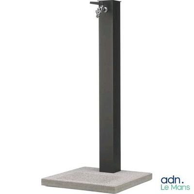 a close up of a metal pole on a white background