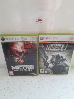 Fallout 3 et metro 2033 xbox 360