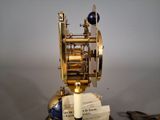 a clock that is sitting on top of a table