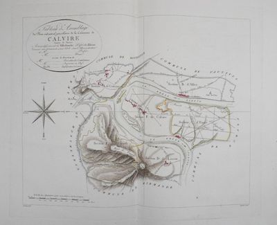 une vieille carte d'une ville sur laquelle figure une étoile
