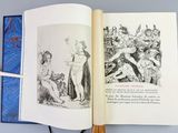 an open book with a picture of a man and a woman