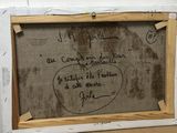 a picture of a piece of art with writing on it