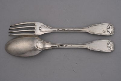 two forks and a spoon sitting on a table