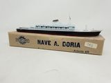 an old model of a ship in a box on a table