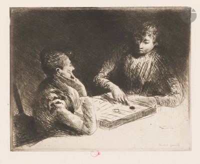 Norbert Goeneutte (1854-1894) La Partie de dames.
