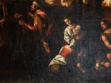 a painting of a group of people in a room