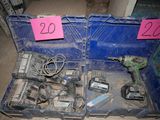 two tools that are in a blue tool box
