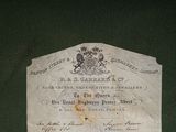 a piece of paper with a picture of a coat of arms on it
