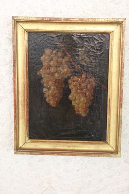 une photo d'un tableau représentant une grappe de raisin