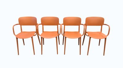 CALLIGARIS Quatre chaises LIBERTY avec accoudoirs couleur "b…