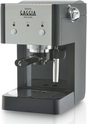 gaggia deluxe espresso coffee machine with built - in milk dispenser