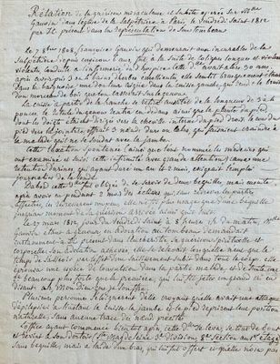 GUÉRISON MIRACULEUSE. Abbé MENAULT. Manuscrit autographe sig…