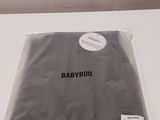 a bag of babyboo sitting on a white table