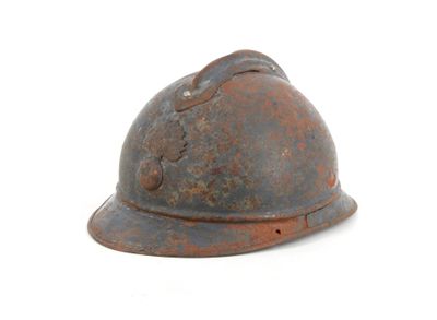 an old rusty helmet on a white background with a white background
