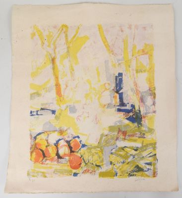 Albert LAUZERO (1909-2006). Nature morte et personnages