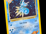 une image d'une carte Pokémon sur laquelle figure l'illustration d'un poisson