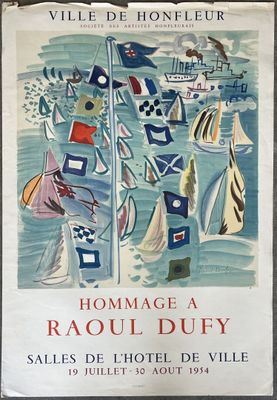 Raoul DUFY (1877-1953). "Hommage à Raoul Dufy", affiche lith…