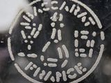 a close up of a sticker on a car window