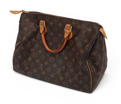 louis vuitton speedy mm monogram canvas handbag