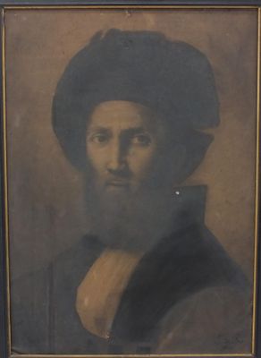 portrait d'un homme barbu portant un chapeau noir