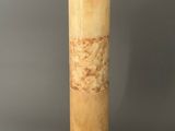 an image of a table lamp with a marble column on a metal base