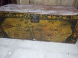 an old trunk that is sitting on the floor