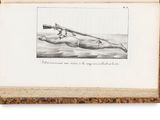 un vieux livre sur lequel figure le dessin d'un bateau sur l'eau
