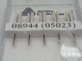 five needle needles in a plastic box with a plastic marker
