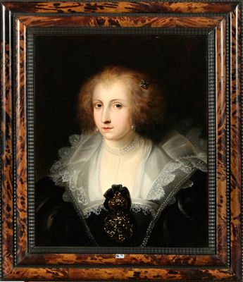 Huile sur toile "Portrait d'une dame de qualité".