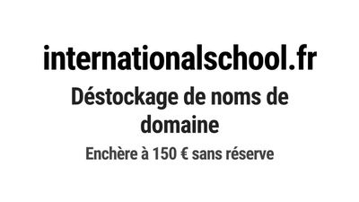 Nom de domaine internationalschool.