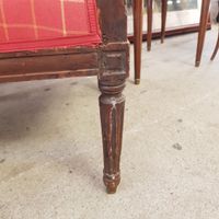Paire de fauteuils en hêtre teinté, dossier carré droit - St… (photo 6)