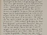 a black and white photo of a handwritten letter on a piece of paper