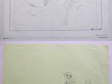 deux dessins représentant une femme et un homme sur une feuille de papier