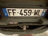 a close up of a license plate on the back of a car