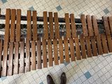a small musical instrument that is sitting on the floor