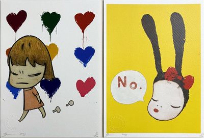 Death NYC - Nara Girls, 2024 Set of 2 archival prints on tex…