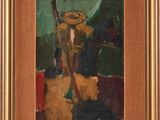 une image représentant un tableau d'un homme portant un chapeau et une canne