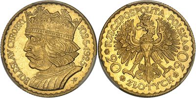 a gold coin with a crown on top of it
