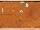 a picture of a picture of a wooden box with paint on it
