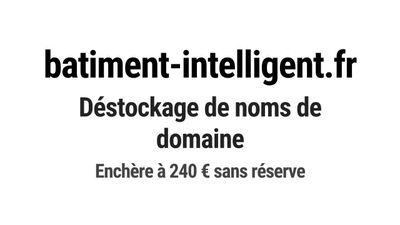 Nom de domaine batiment-intelligent.