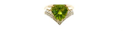 green tourmaline and white topaz sterling silver earrings