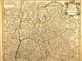 an old map of the country of germany