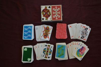 Lot de six jeux de 52/52, Réclames ou Publicitaires, boite c…