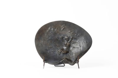 Auguste LEDRU (1860-1902) Coupelle en bronze en forme de coq… - Photo 1