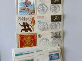 many different stamps on a white board on the wall