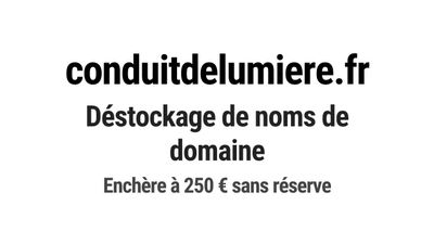 Nom de domaine conduitdelumiere.