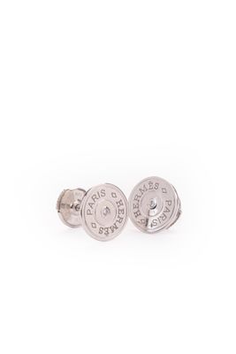 silver plated stud earrings with the words ' love is in the air '