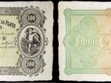 Deux types de devises différents sont représentés sur un fond noir