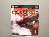the cover of the video game god of war is on display